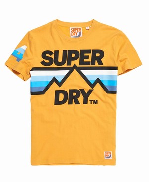 Superdry Downhill Racer Férfi Pólók Arany/Sárga | HNDAJ7234